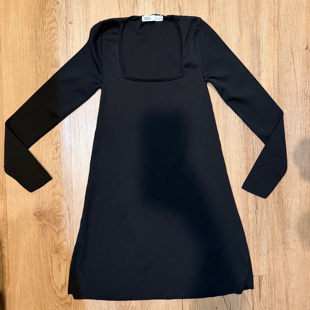Zara Black Long Sleeve Dress